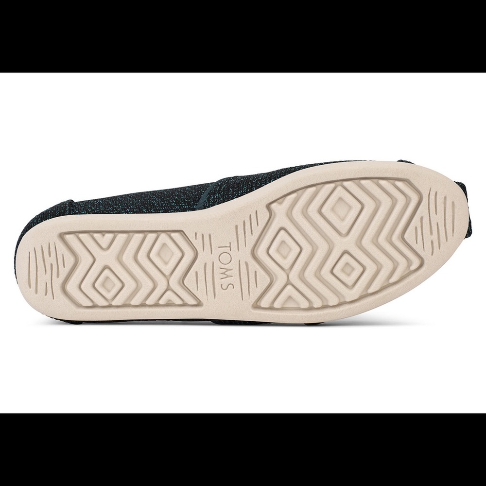 Emerald Glitter Toms NWOT - Picture 3 of 3